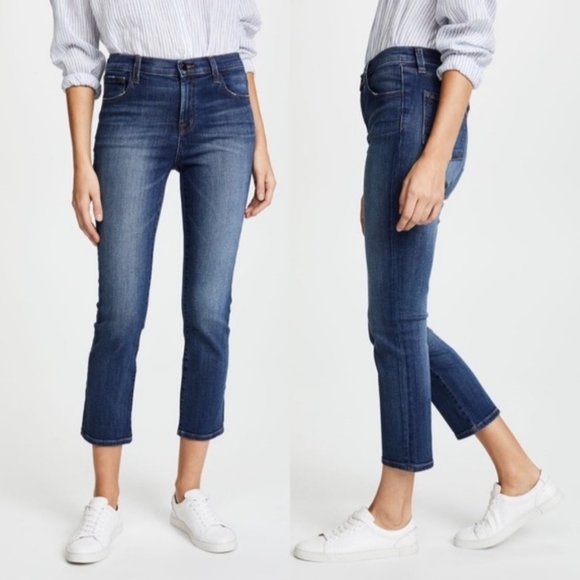 J Brand Ruby High-Rise Cropped Cigarette Jeans - Picture 1 of 7